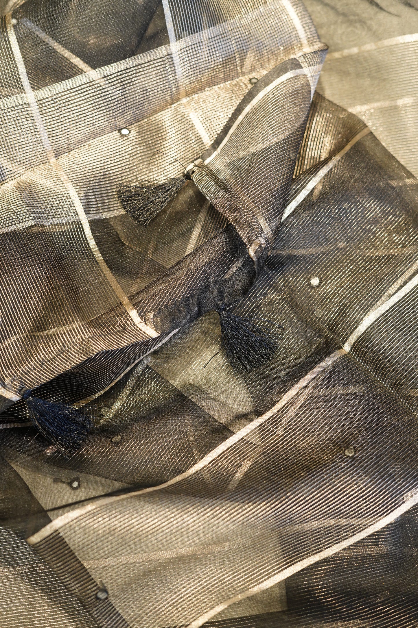 Black Pure Banarasi Chanderi