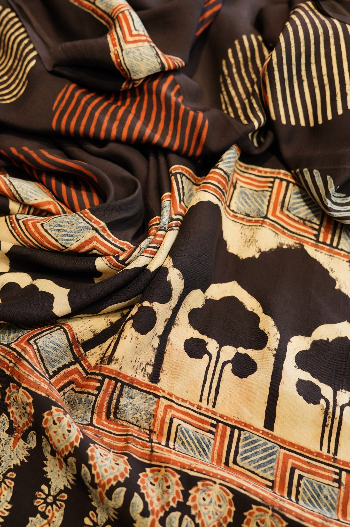 Black Modal Ajrakh Suit