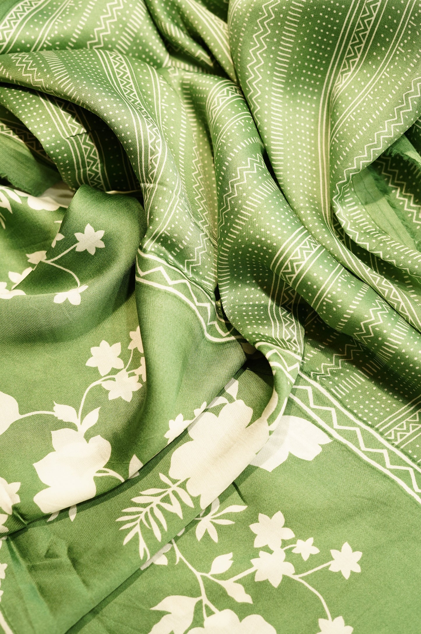 Green Modal Printed Suit