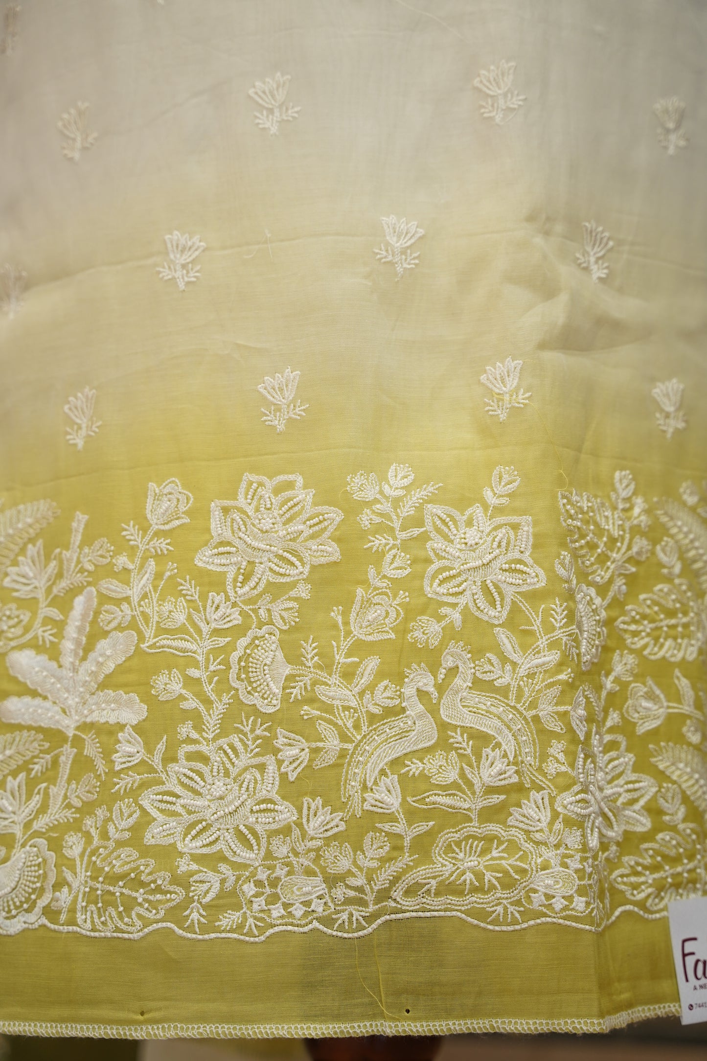 Embroidered Mul Chanderi Suit