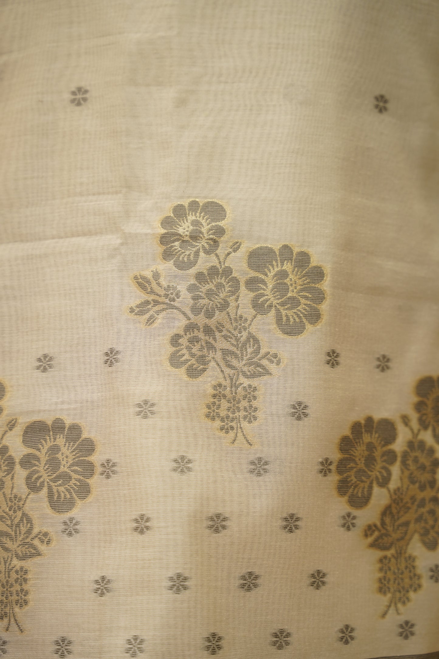 Off White Jamdani Chanderi Suit