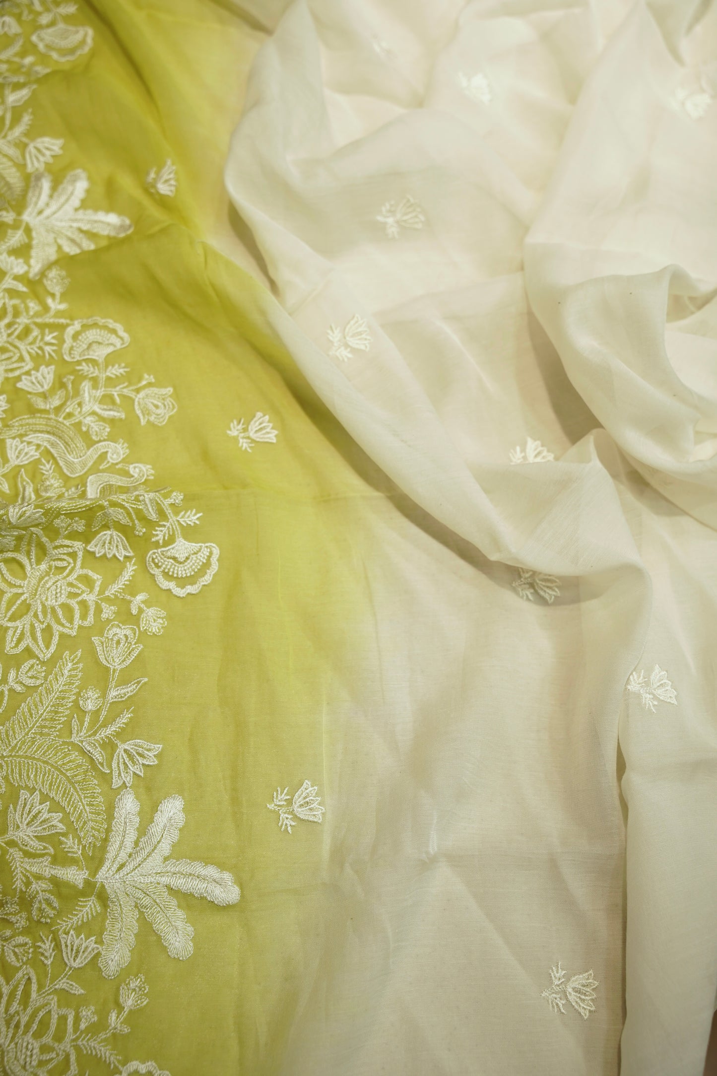 Embroidered Mul Chanderi Suit