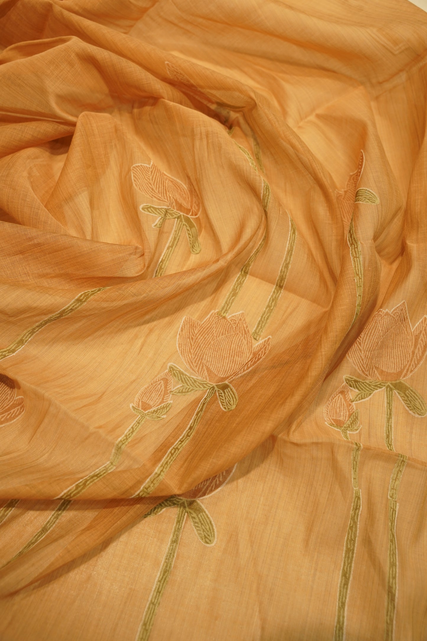 Self Chanderi Suit with Neck Patch
