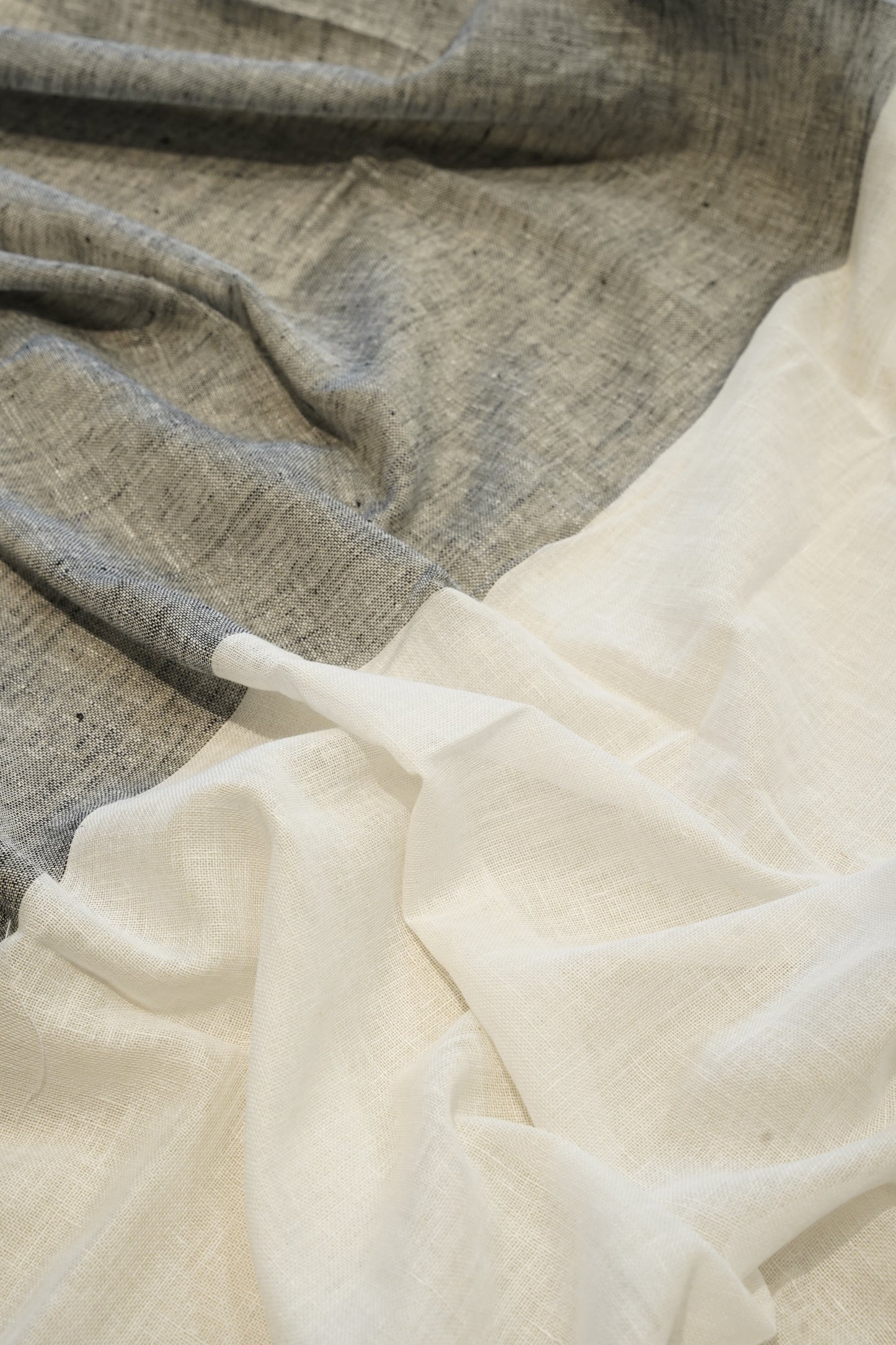 White Pure Linen Embroidered Suit