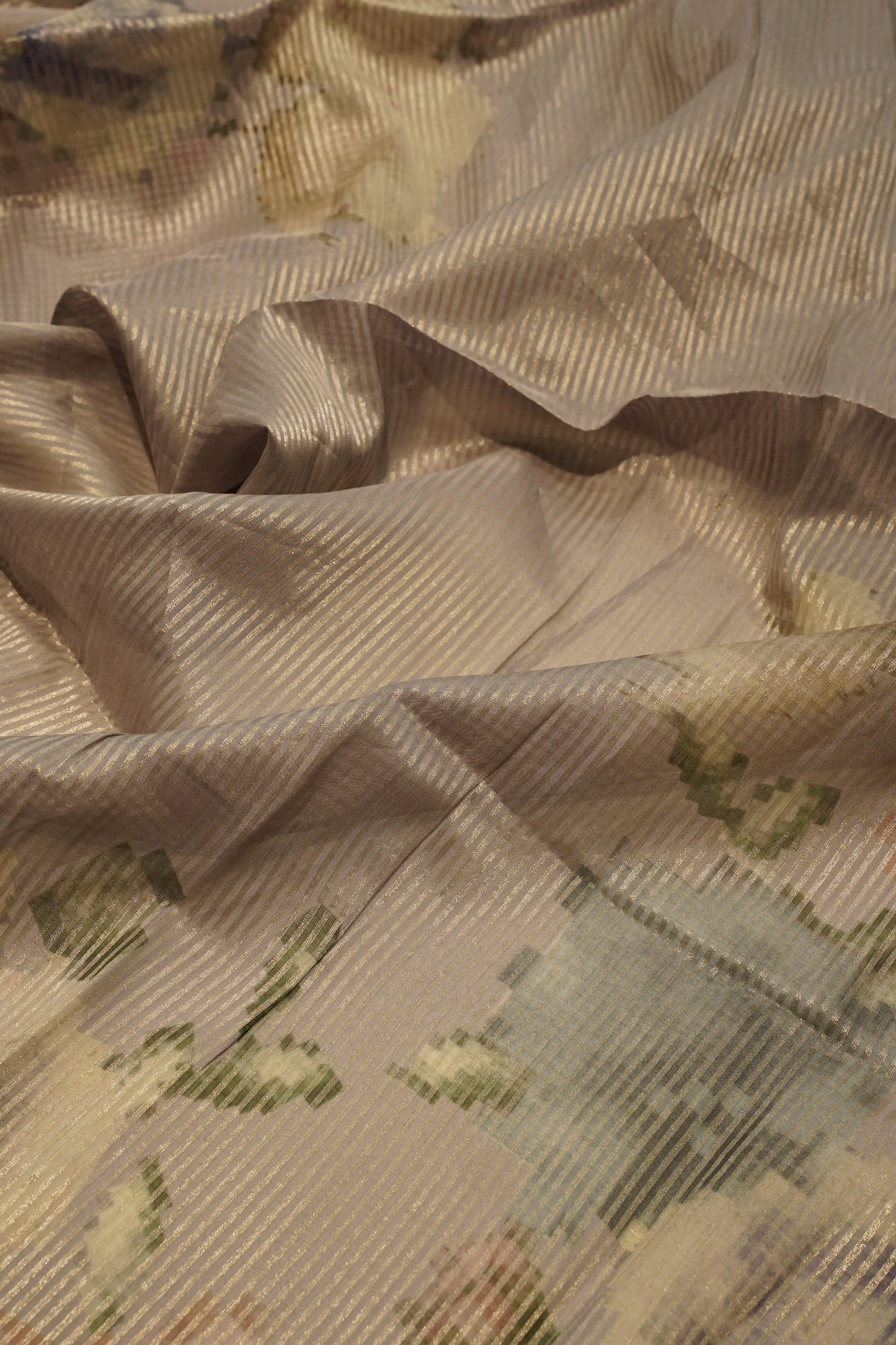 Lavender Tissue Suit with Zari Work