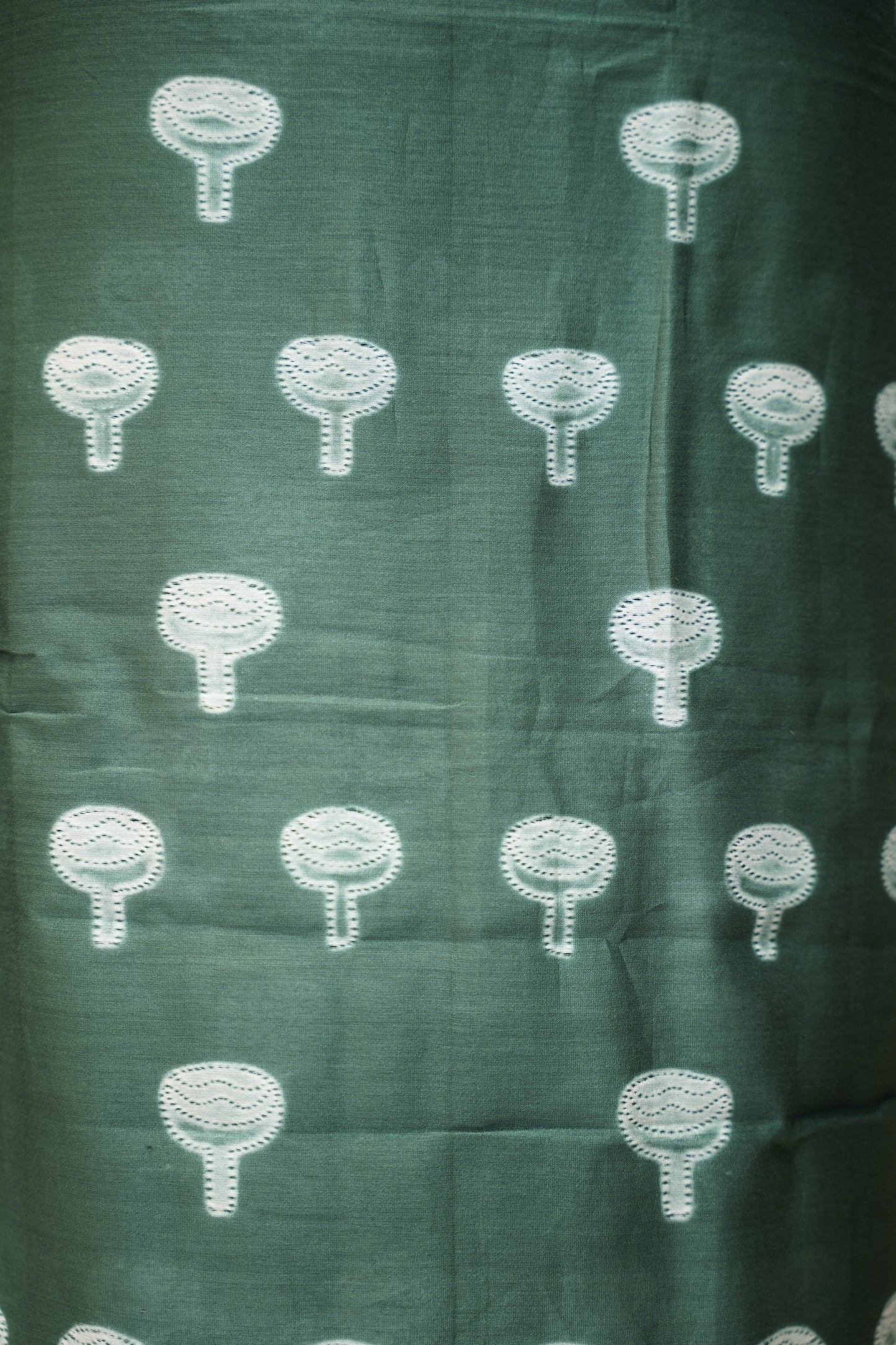 Green Shibori Maheshwari Printed Suit