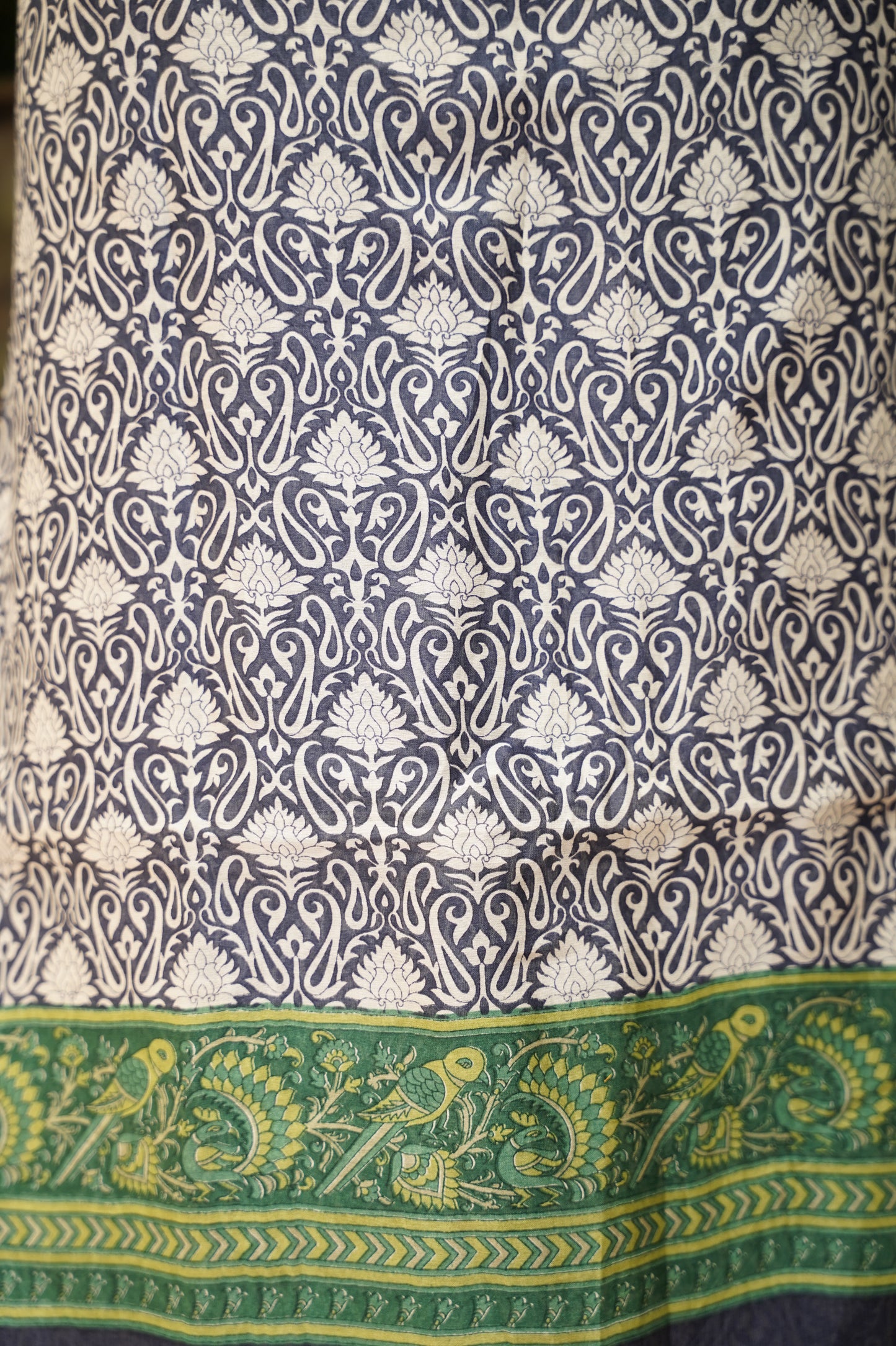 Blue Pure Maheshwari Printed Suit