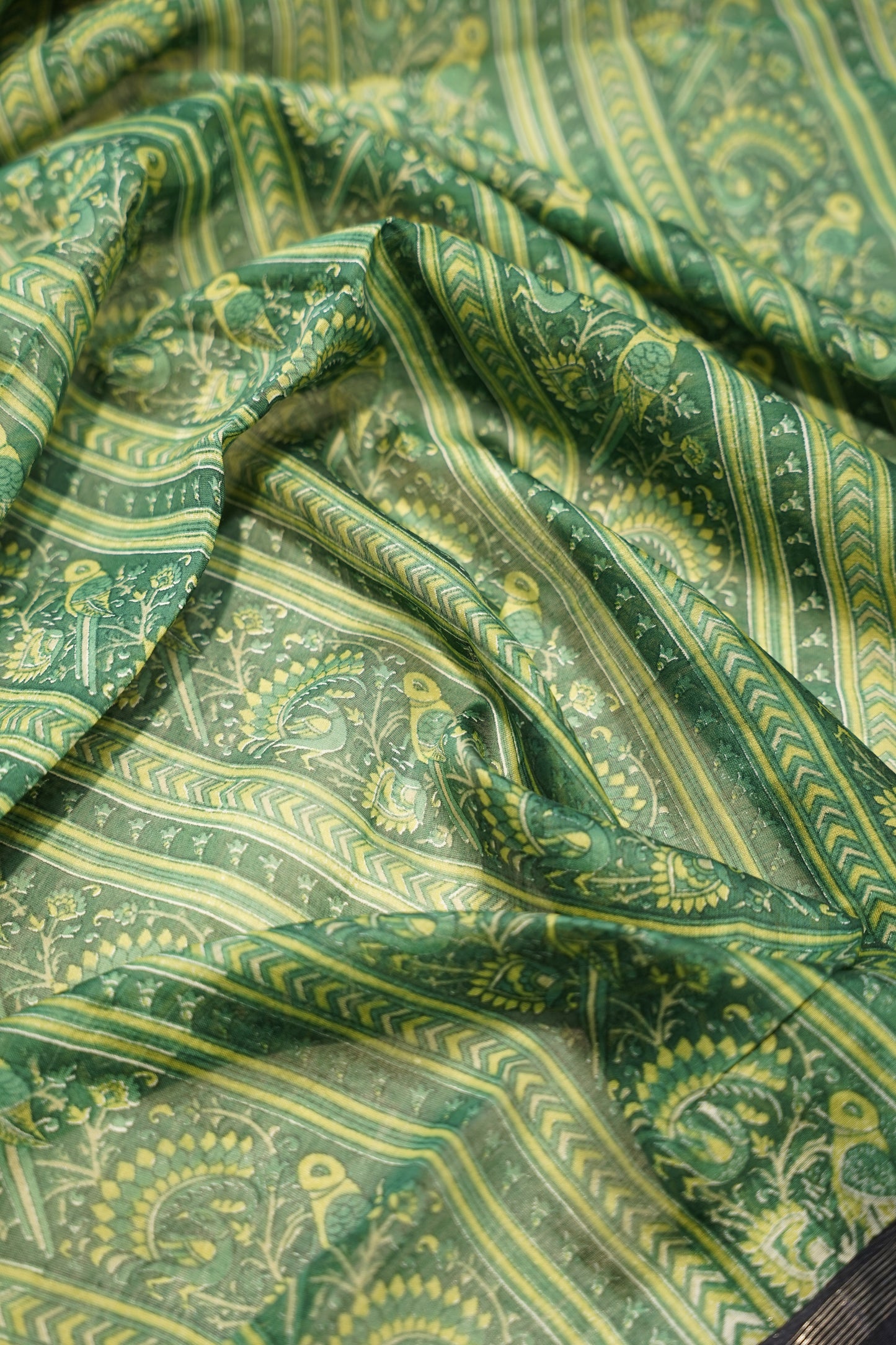 Blue Pure Maheshwari Printed Suit