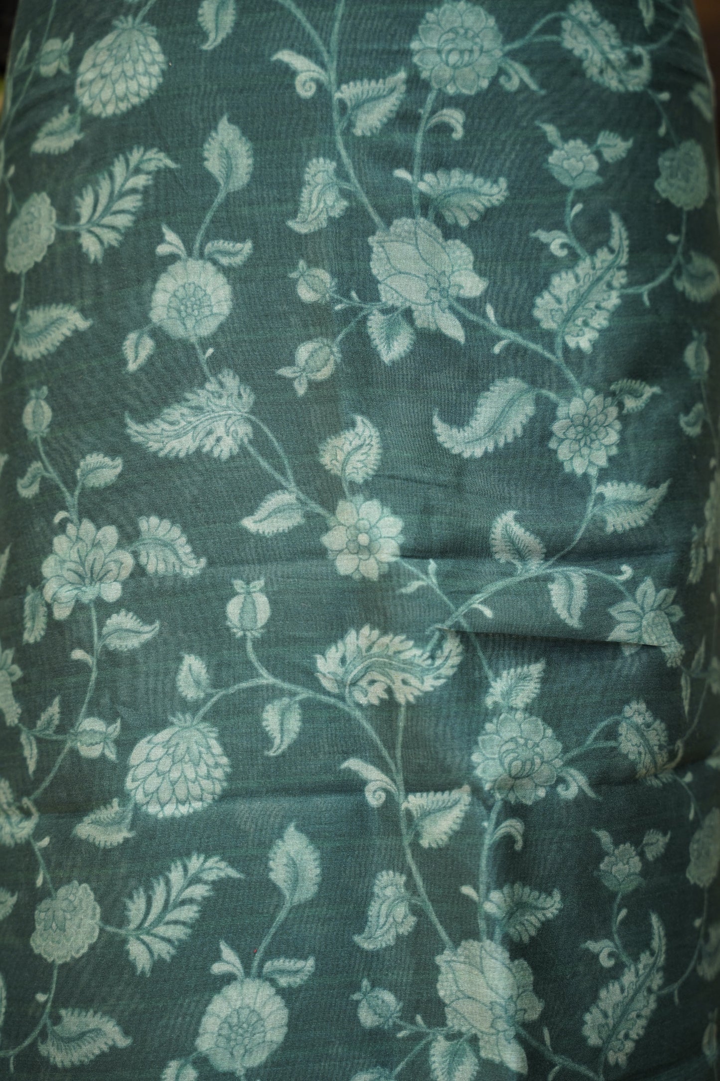 Green Printed Maheshwari Suit