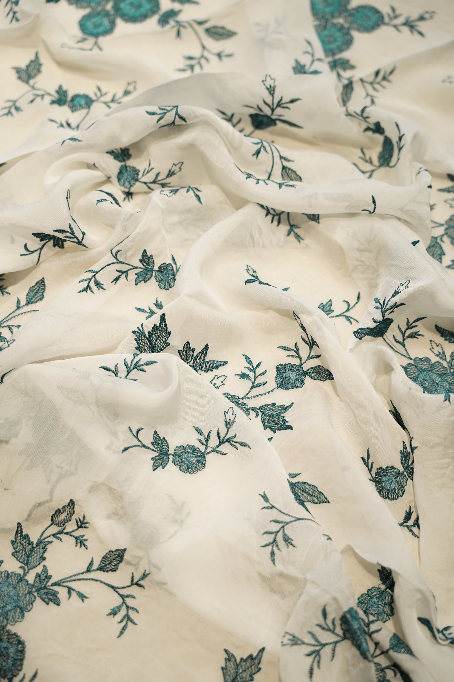 Green Printed Maheshwari Suit