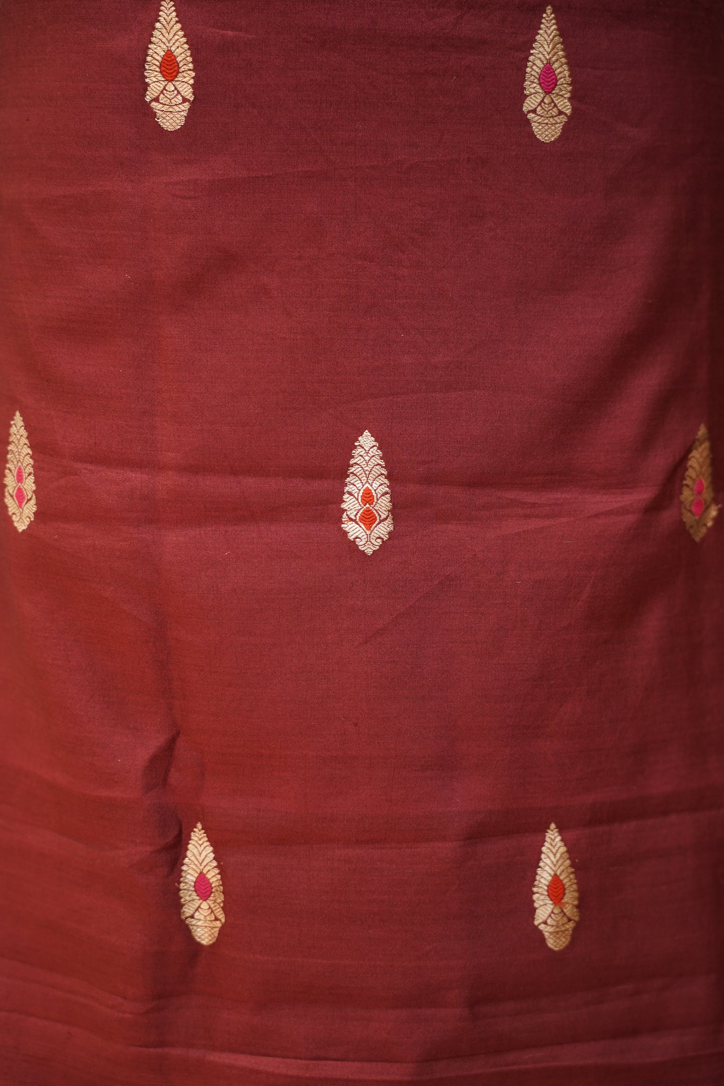 Mehroon Pure Chiniya Silk Banarasi Suit