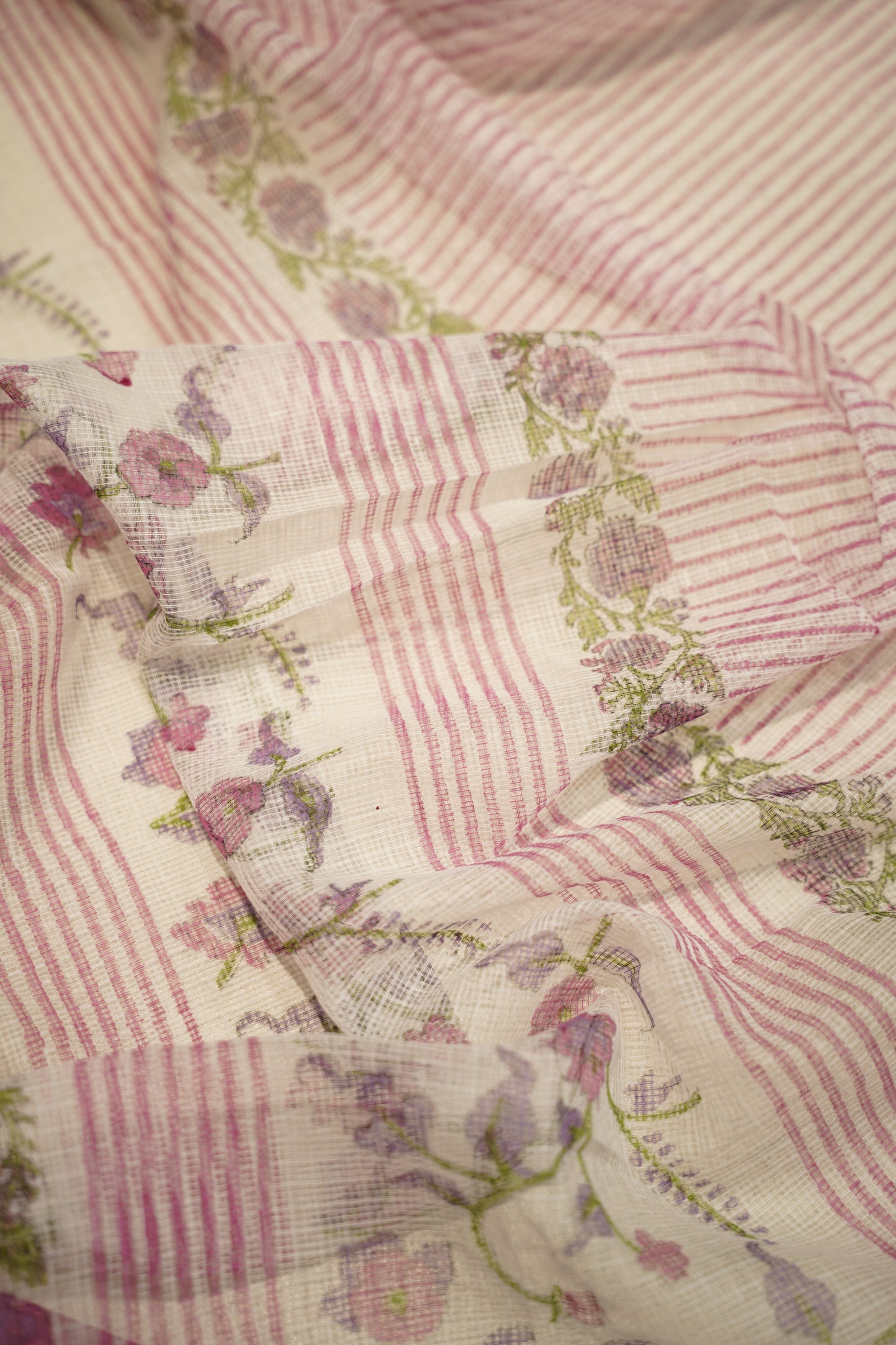 White Pure Cotton Block Printed Suit