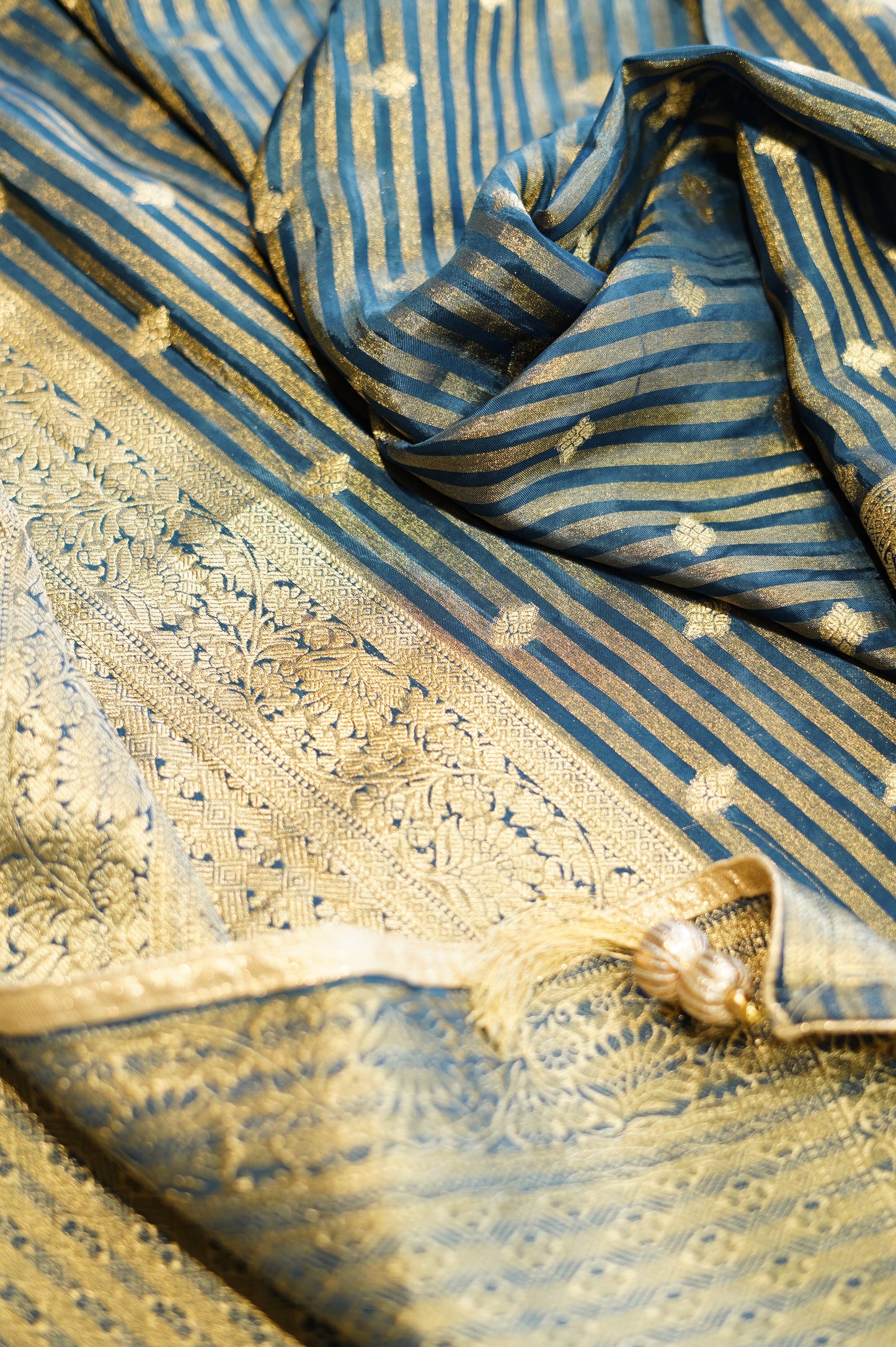 Blue Crush Tissue Suit with Neck Work