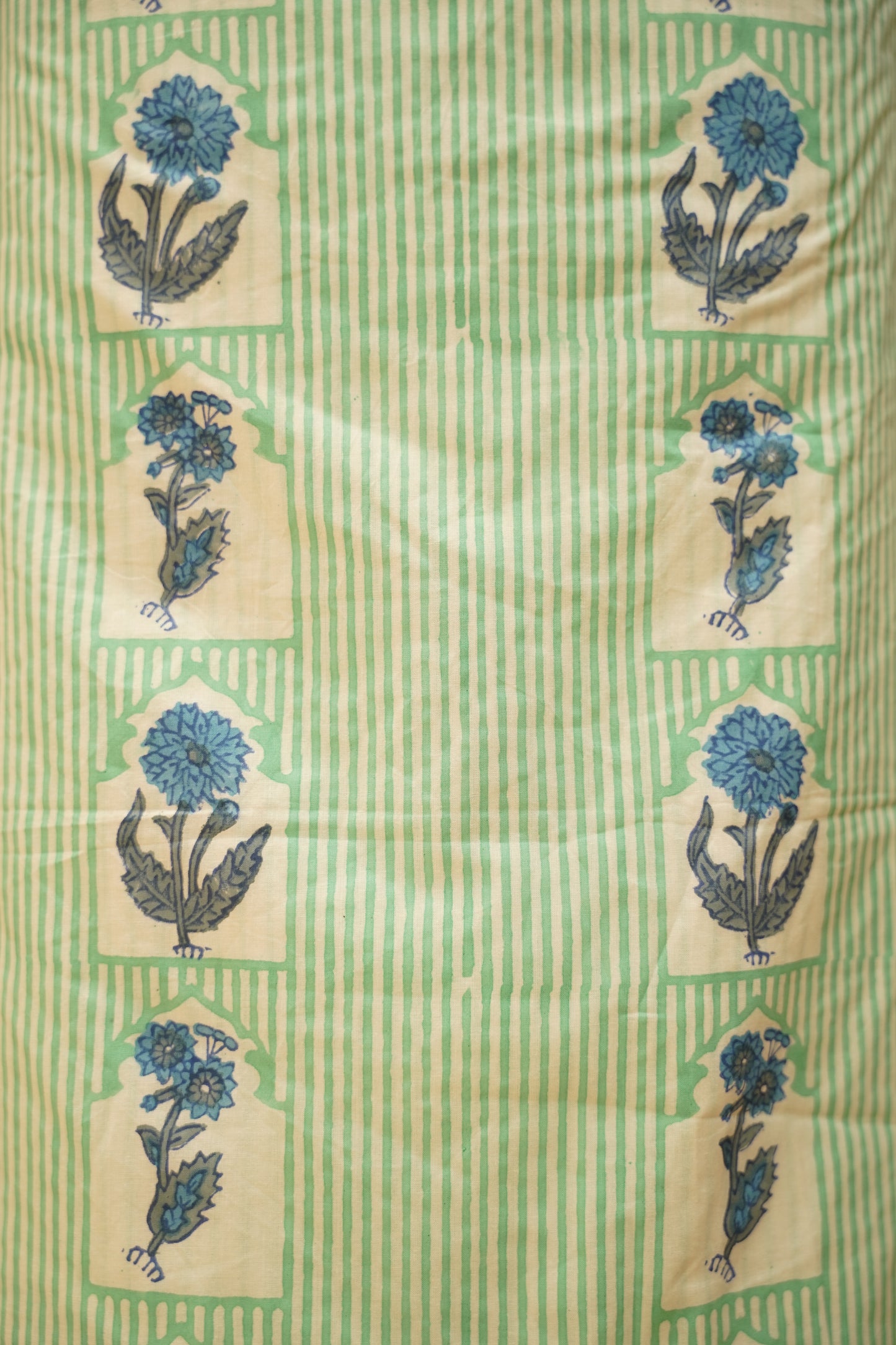 White Pure Cotton Block Printed Suit
