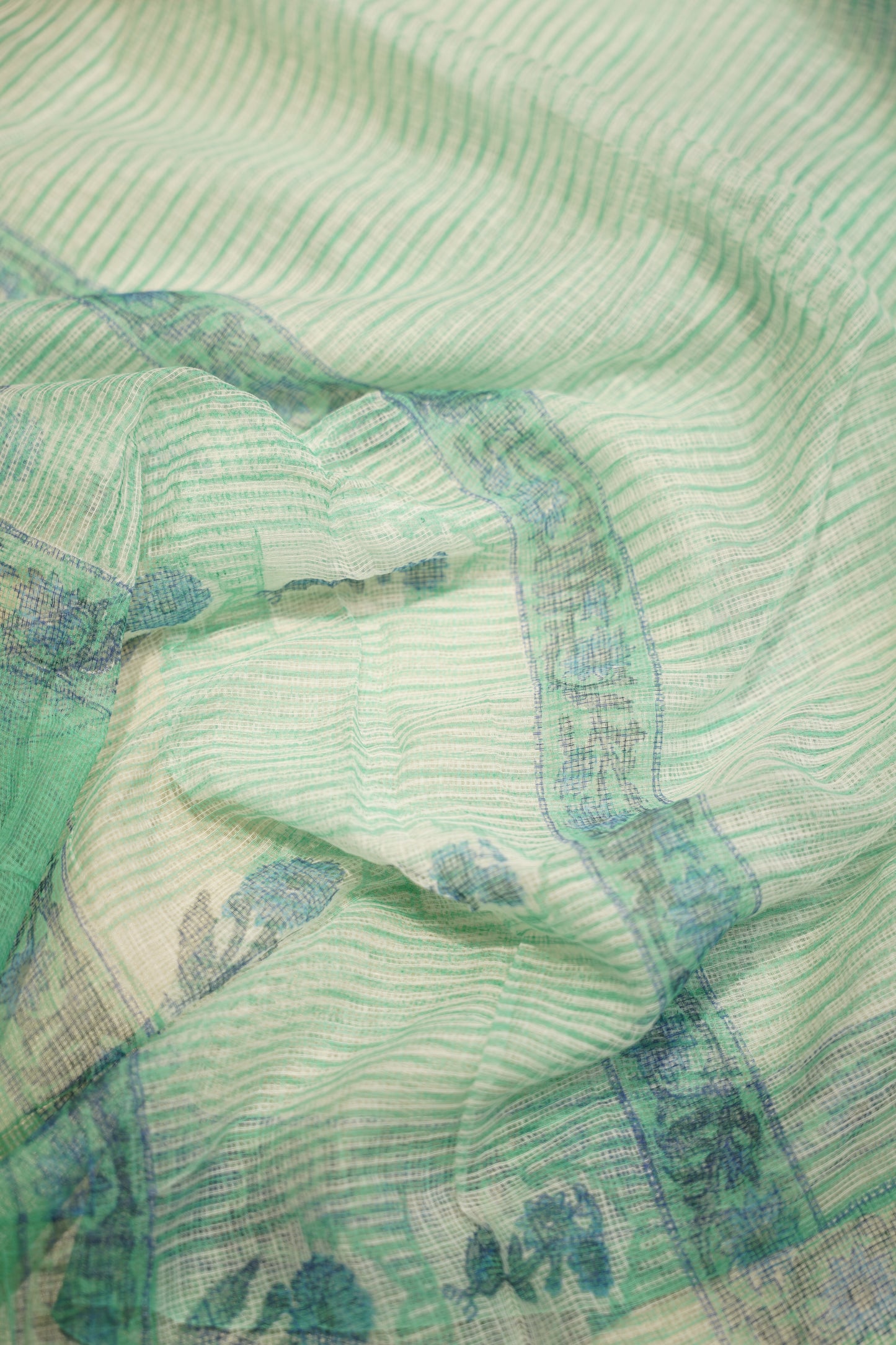 White Pure Cotton Block Printed Suit