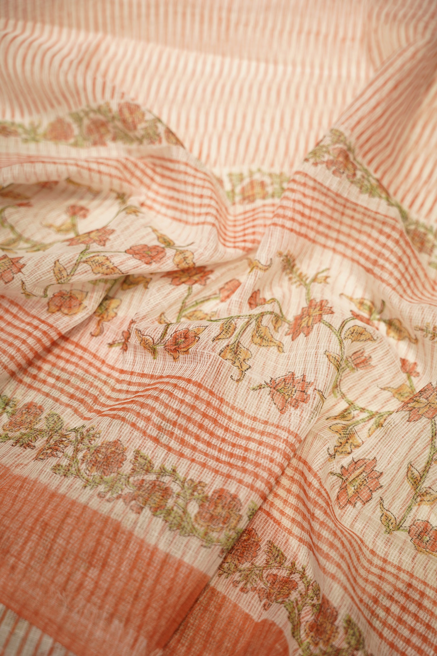 White Pure Cotton Block Printed Suit