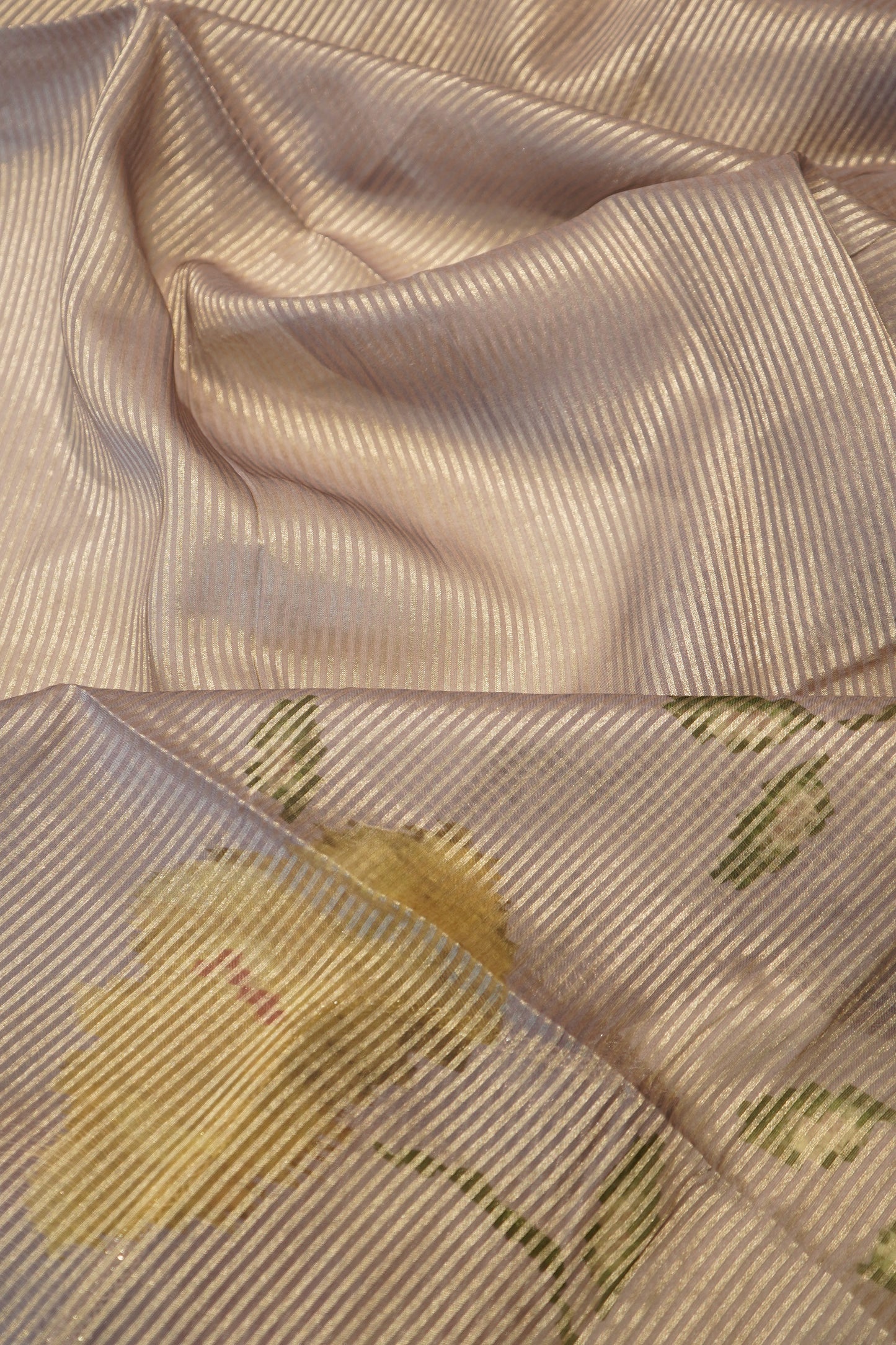 Purple Tissue Suit with Neck Tie Embroidery