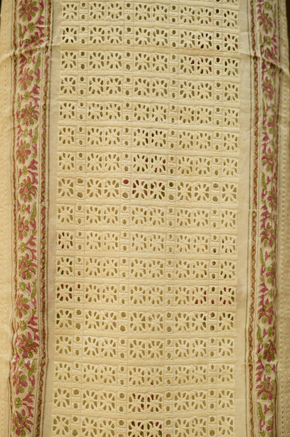 Pure Cotton Block Printed Suit with Cutwork