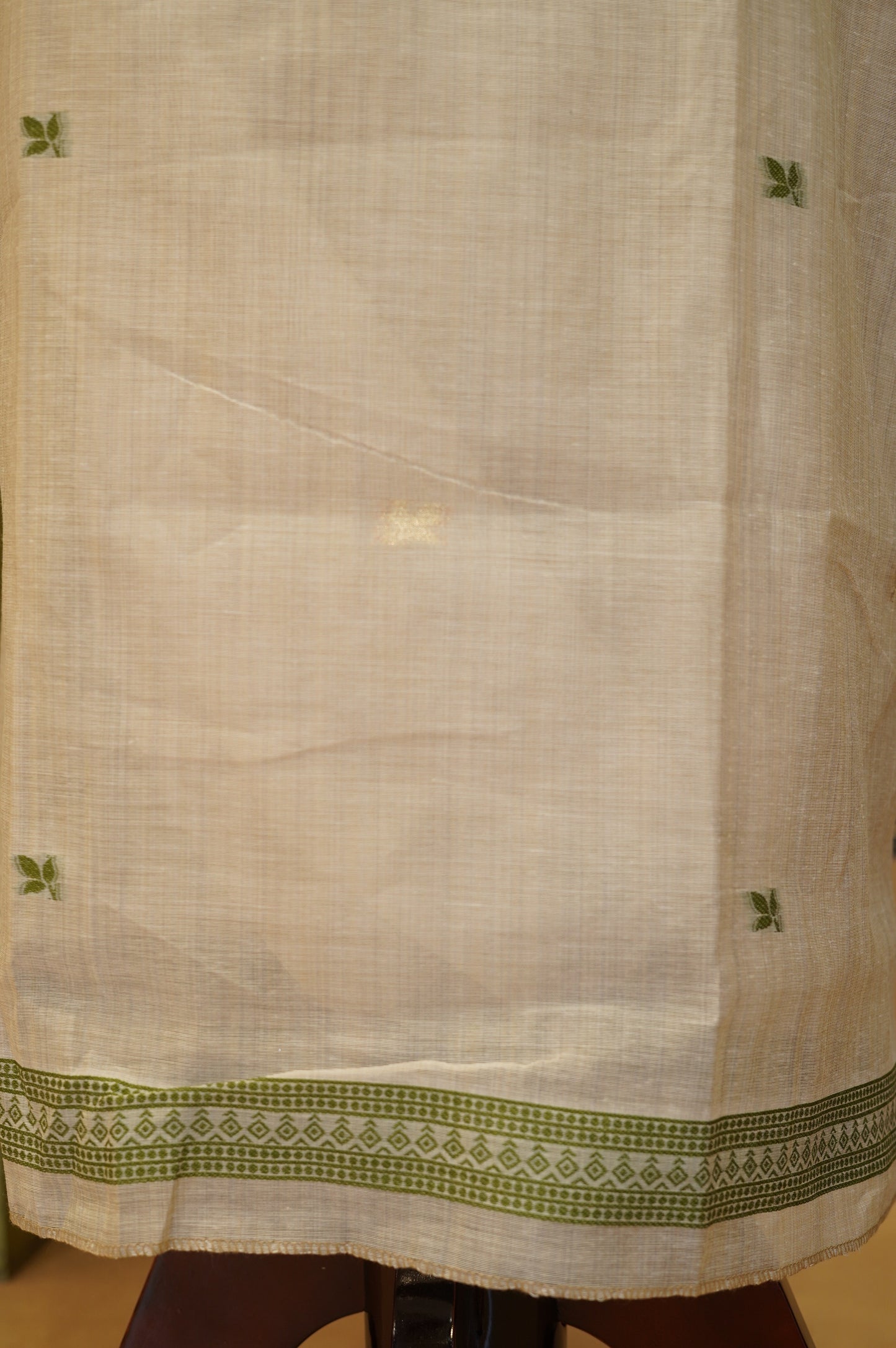 Cream Jamdani Chanderi Suit