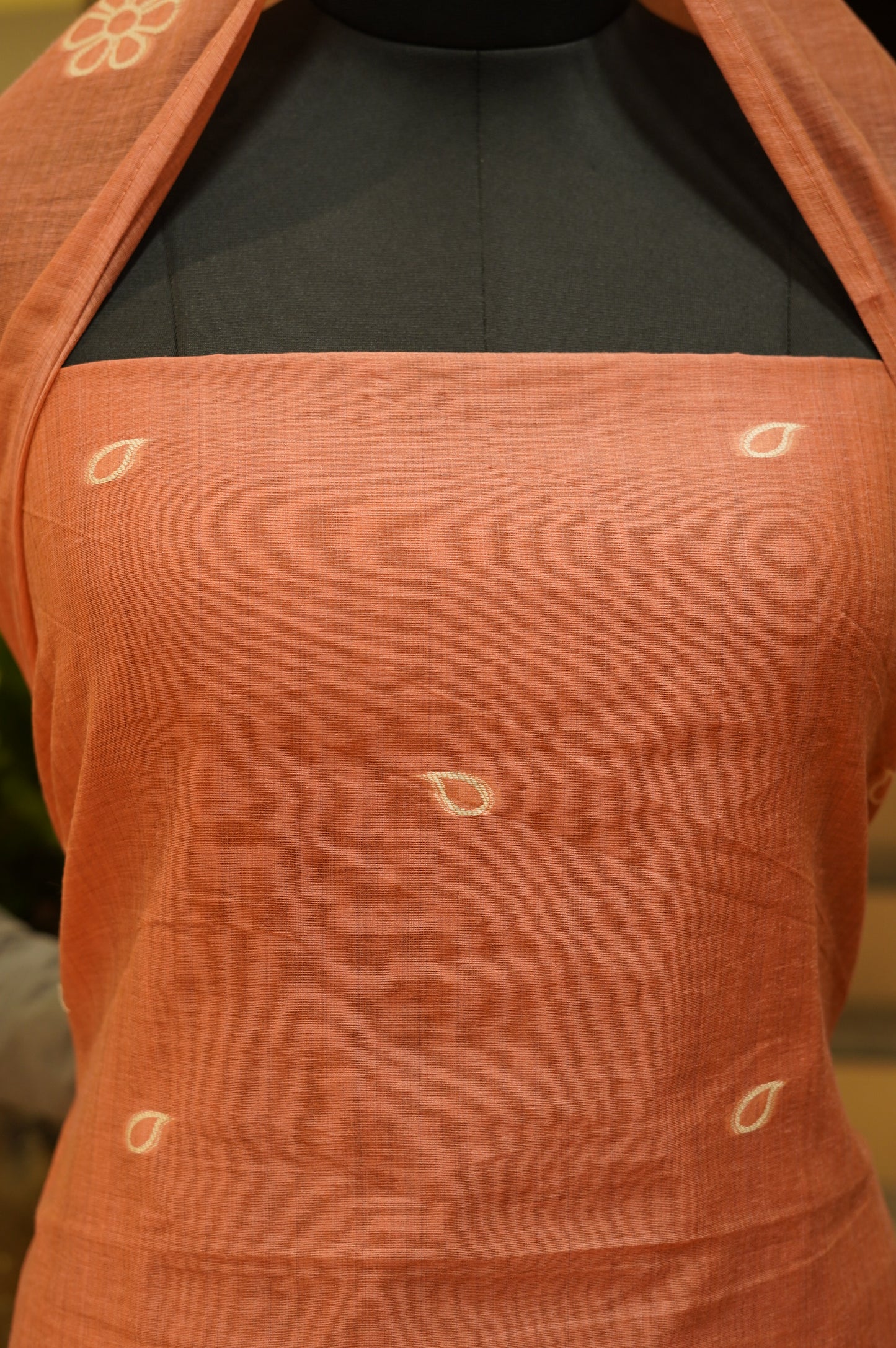 Pink Jamdani Chanderi Suit with Embroidery