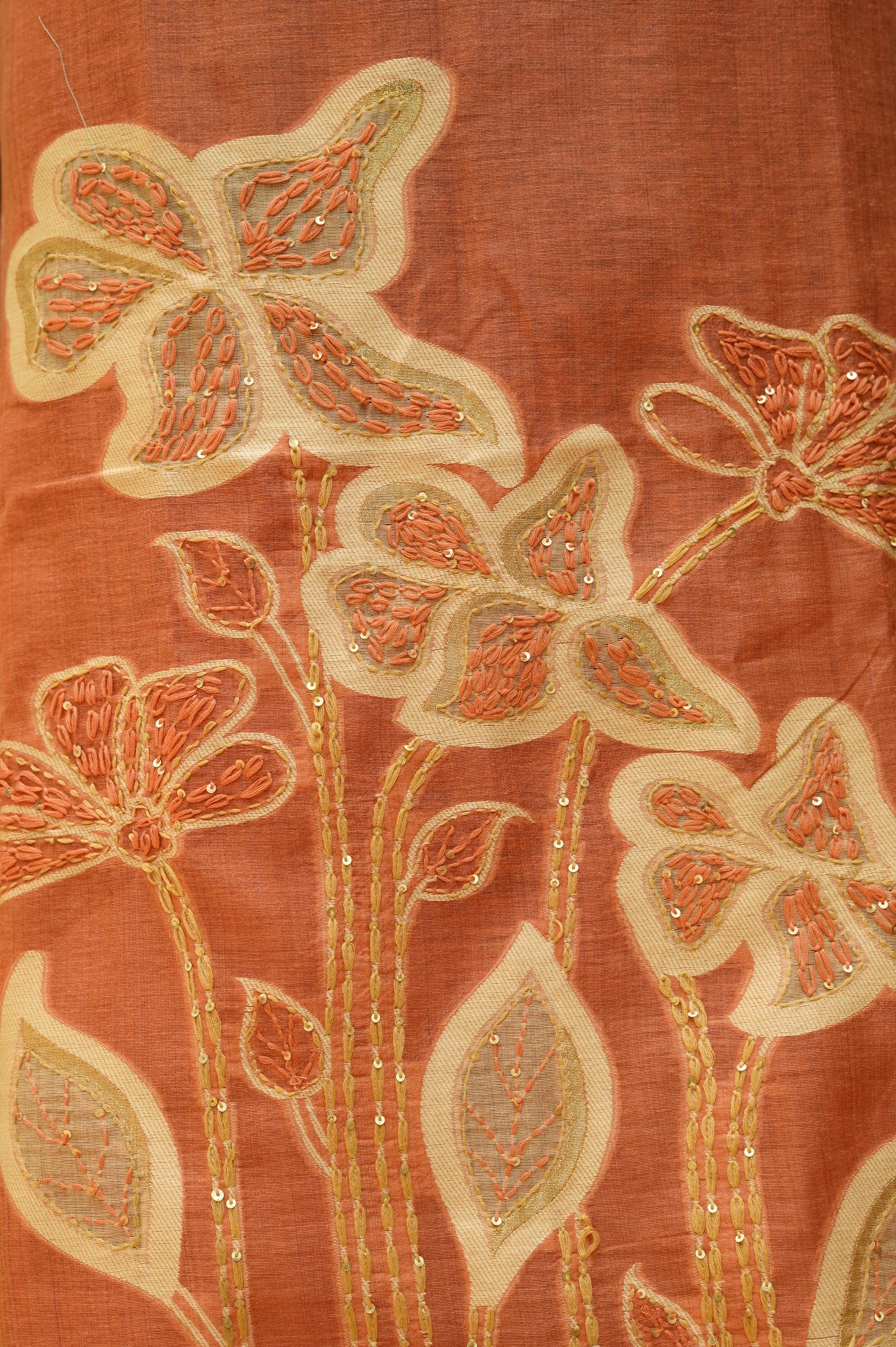 Pink Jamdani Chanderi Suit with Embroidery