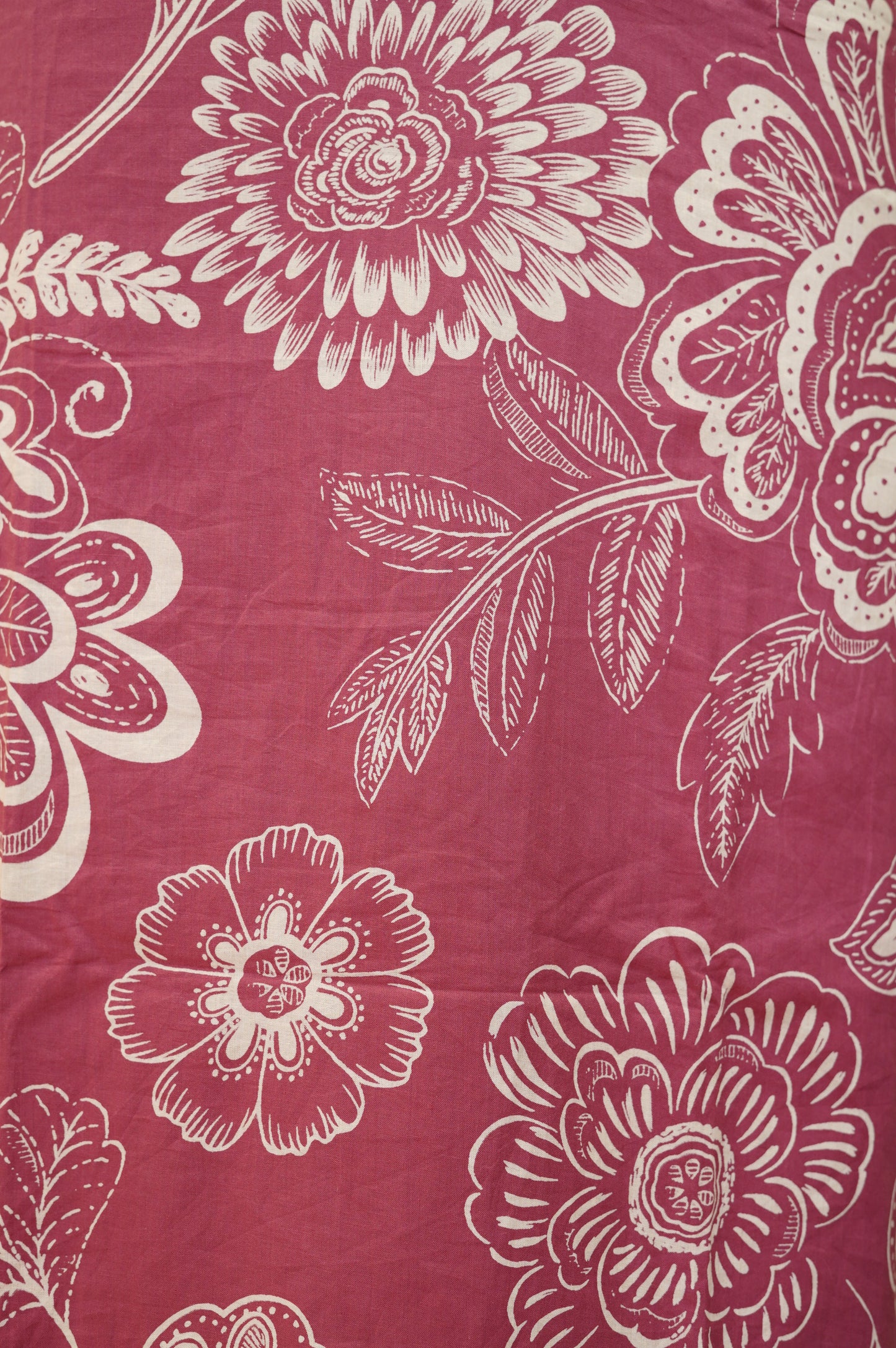 Pink Cotton Printed Suit