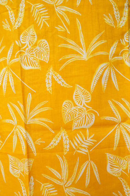Yellow Printed Cotton Suit