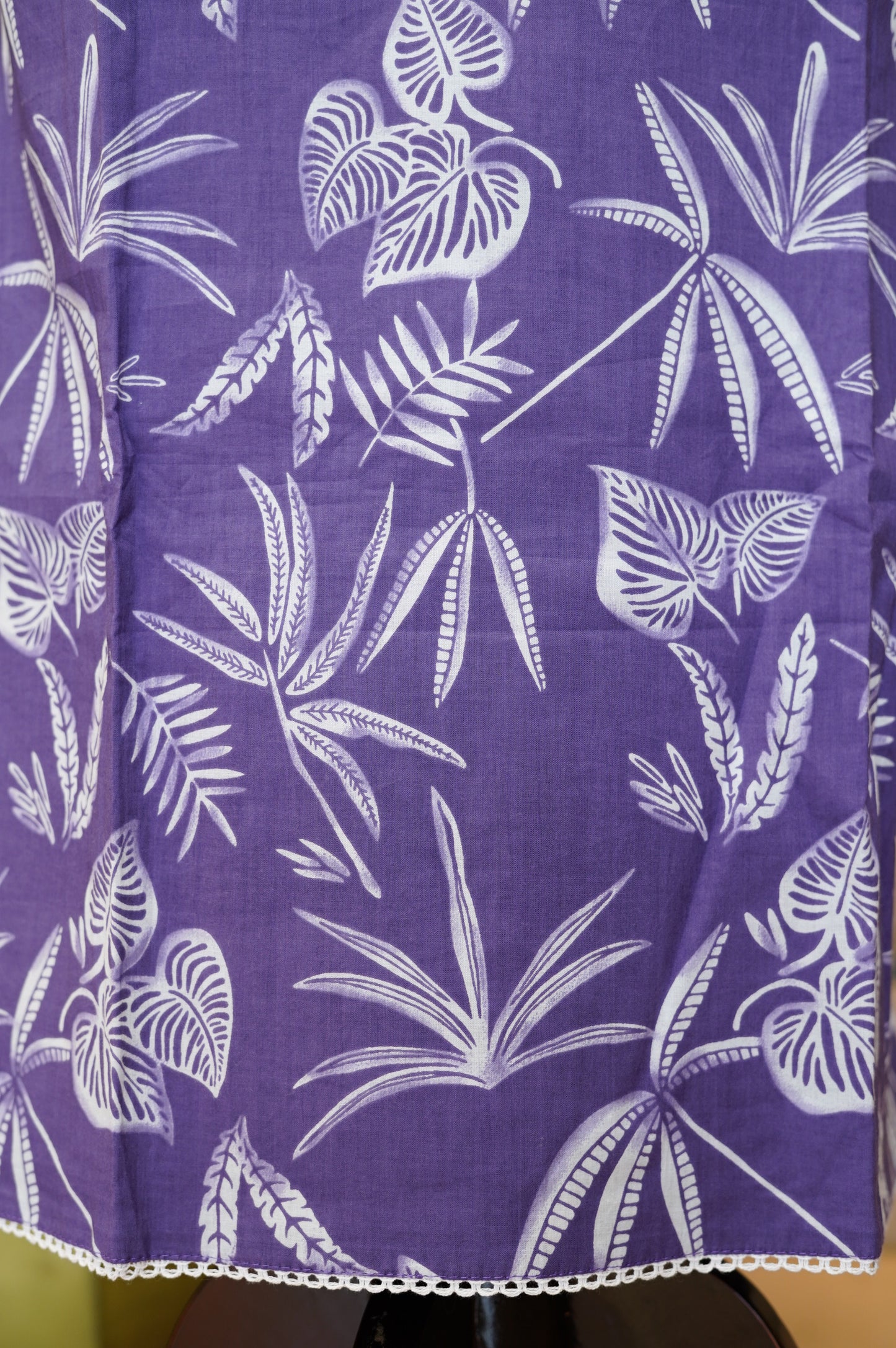 Purple Cotton Printed Suit