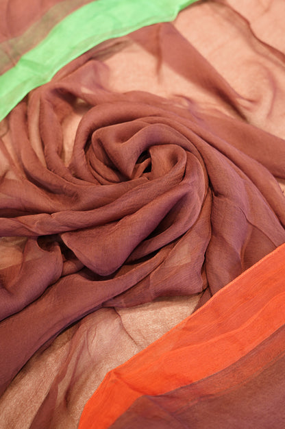 Mehroon Chanderi Suit with Handwork