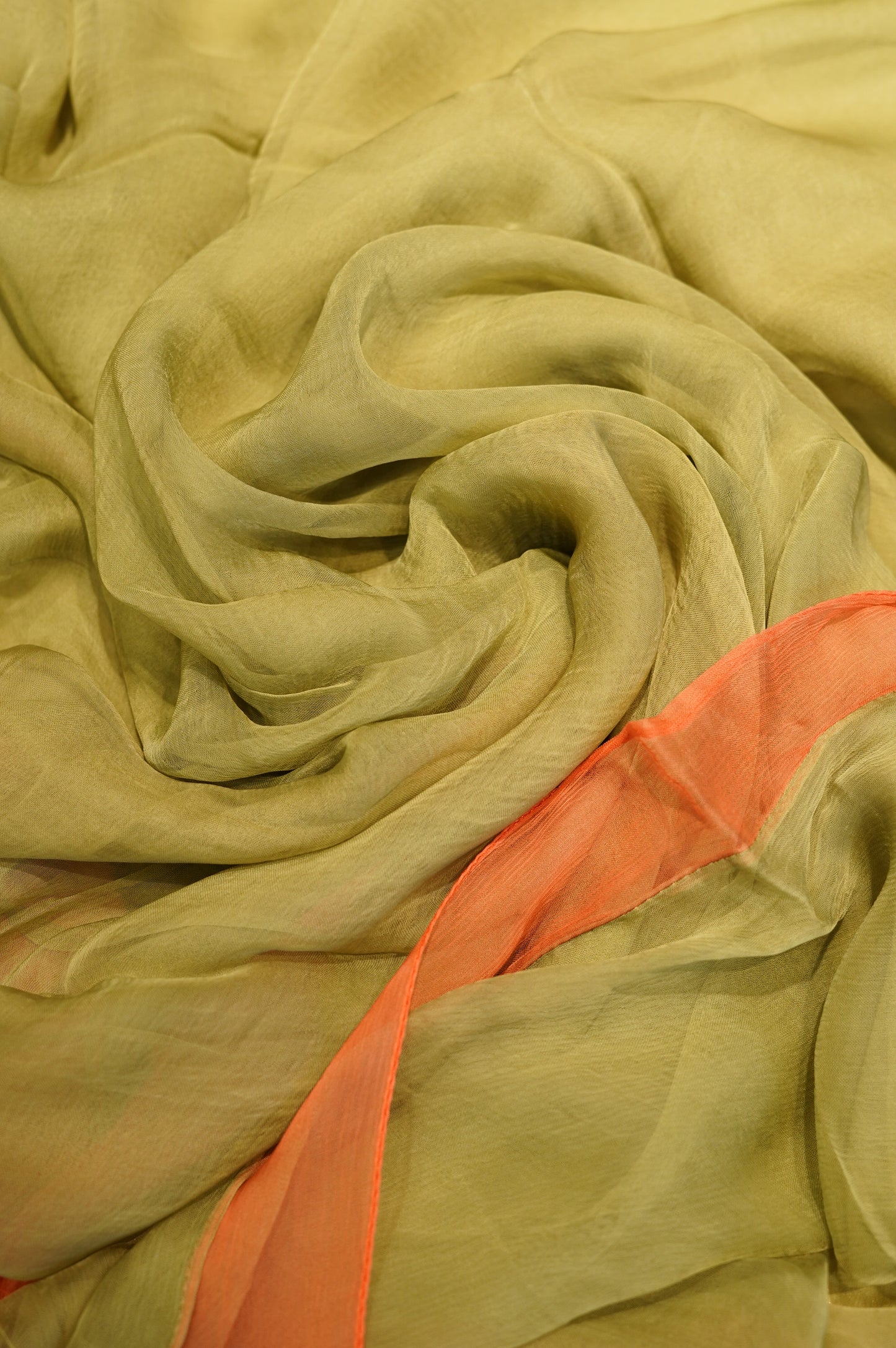 Green Chanderi Suit with Applique and Handwork