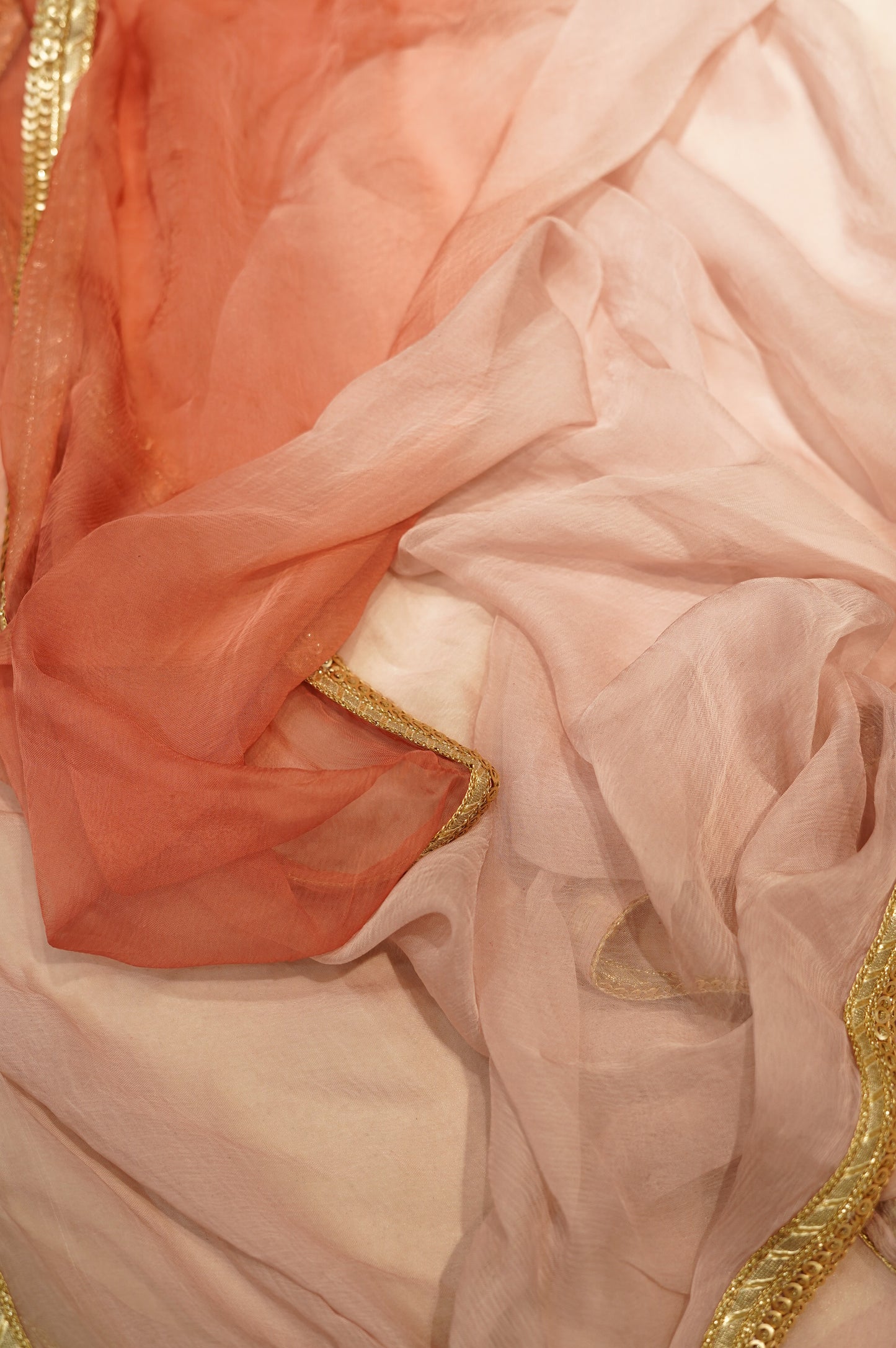 Pink Chanderi Suit with Applique Work