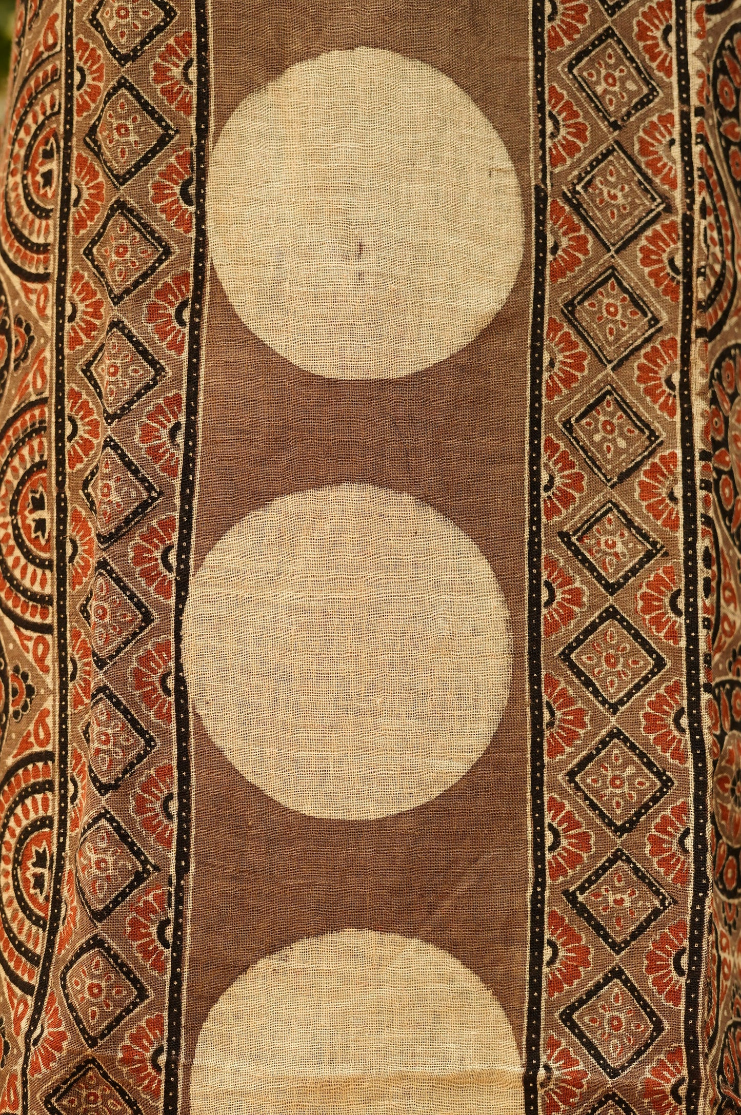 Brown Pure Linen Ajrakh Suit