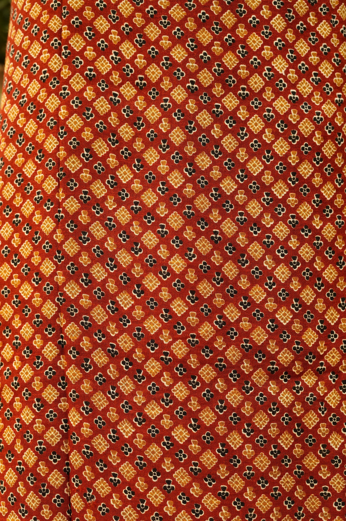 Red Rayon Linen Printed Suit