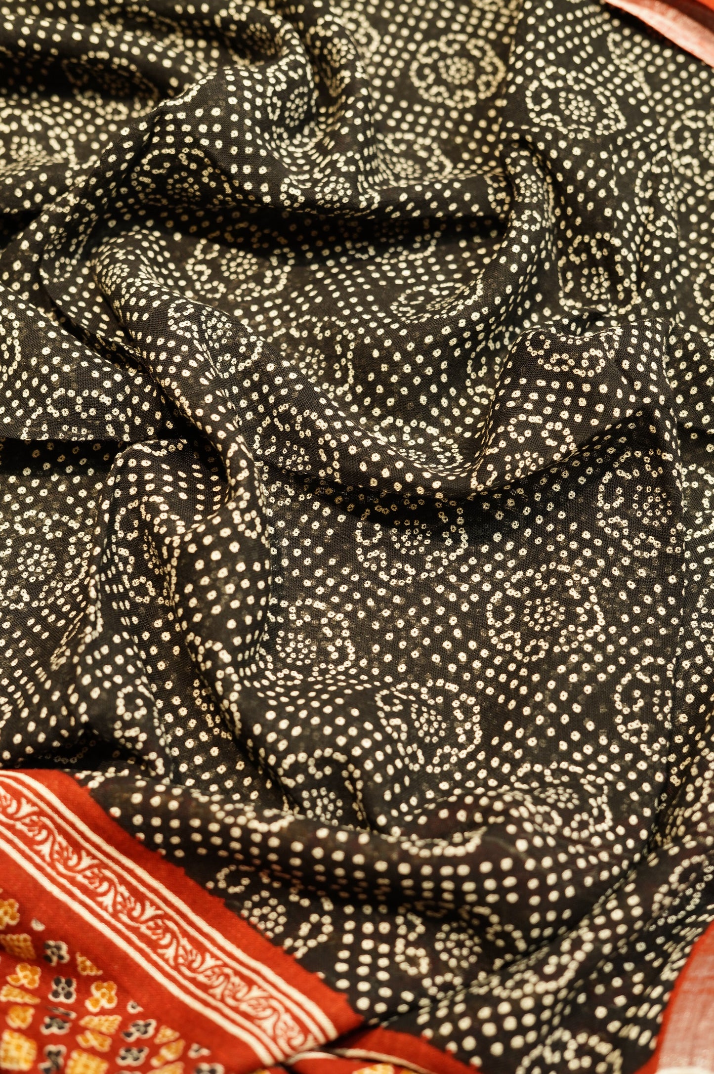 Red Rayon Linen Printed Suit