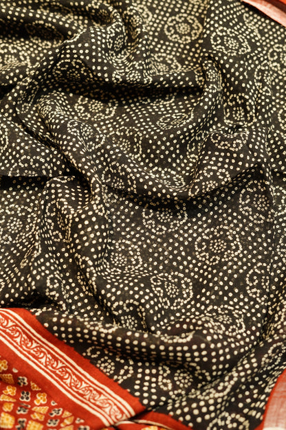 Red Rayon Linen Printed Suit