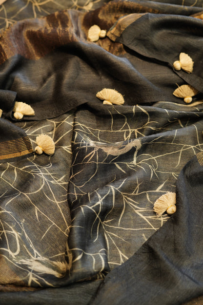 Beigh Embroidered Pure Matka Silk Suit