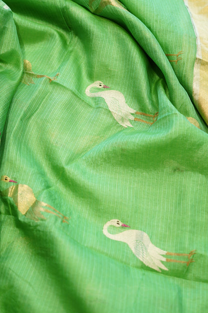 Ivory Mul Chanderi Embroidered Suit