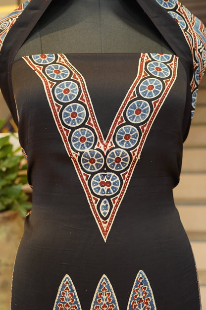 Black Modal Ajrakh Suit
