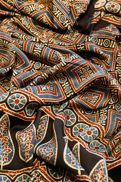 Black Modal Ajrakh Suit