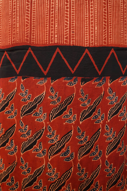 Red Modal Ajrakh Suit