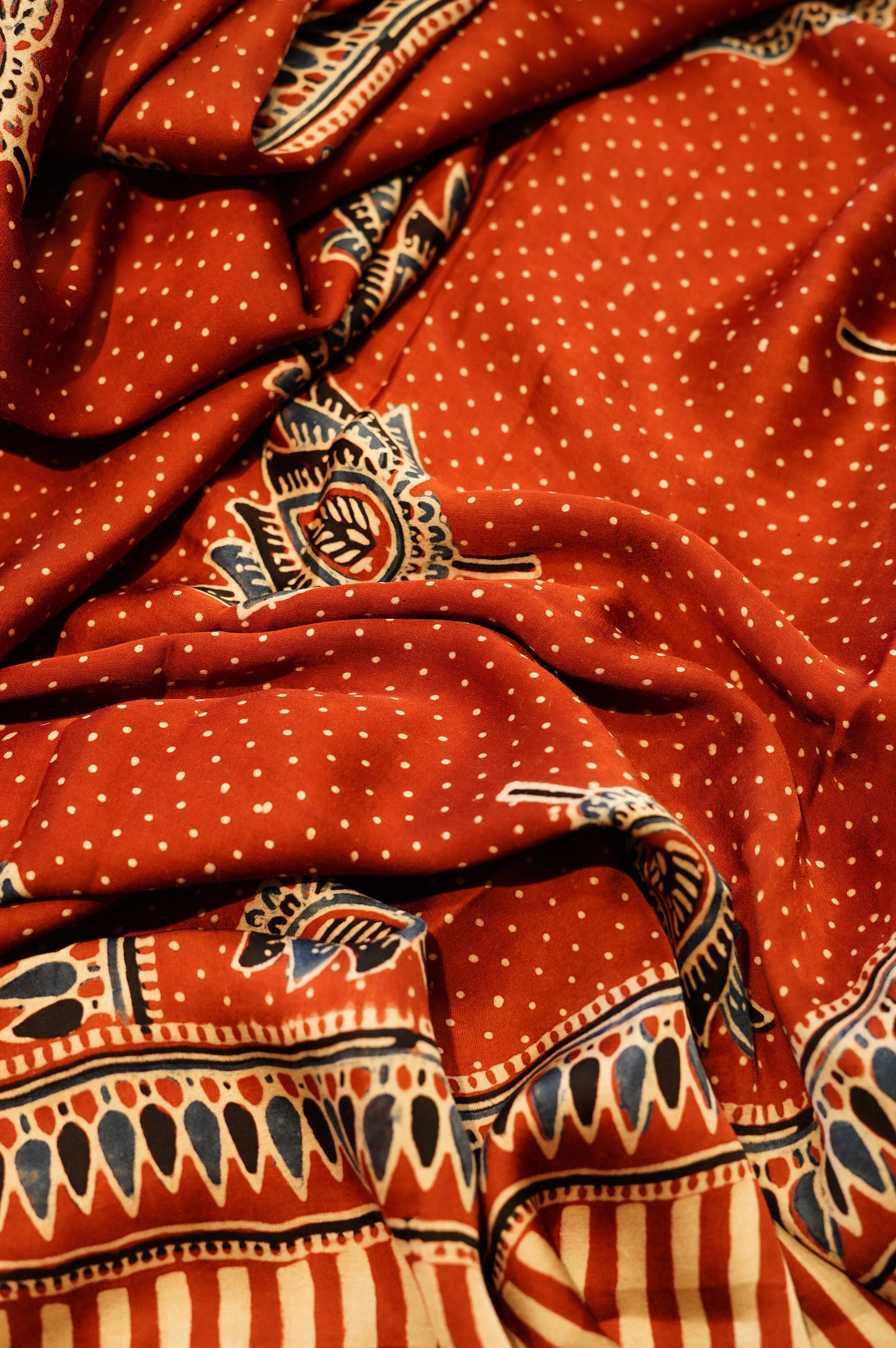 Red Modal Ajrakh Suit