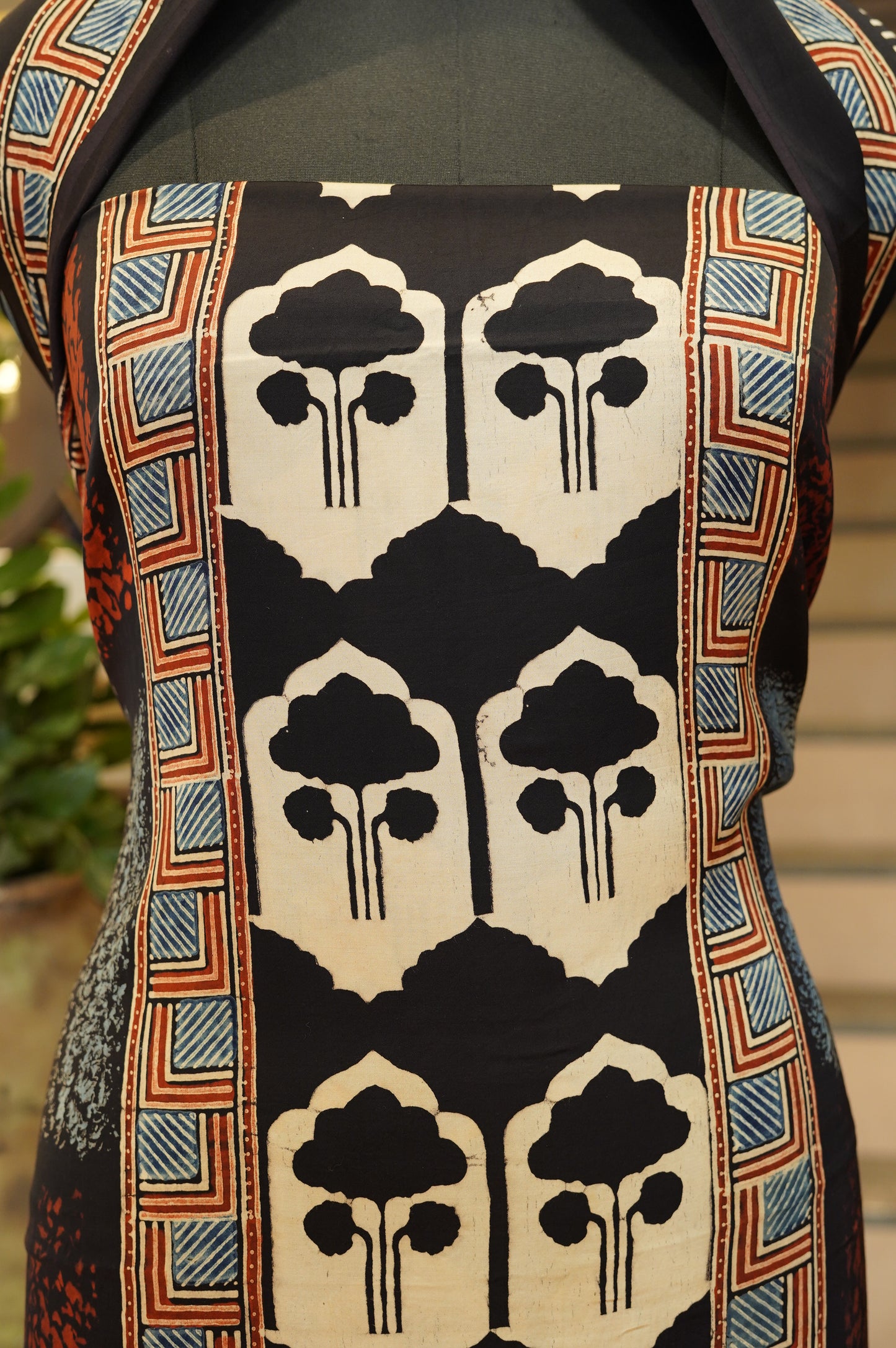 Black Modal Ajrakh Suit