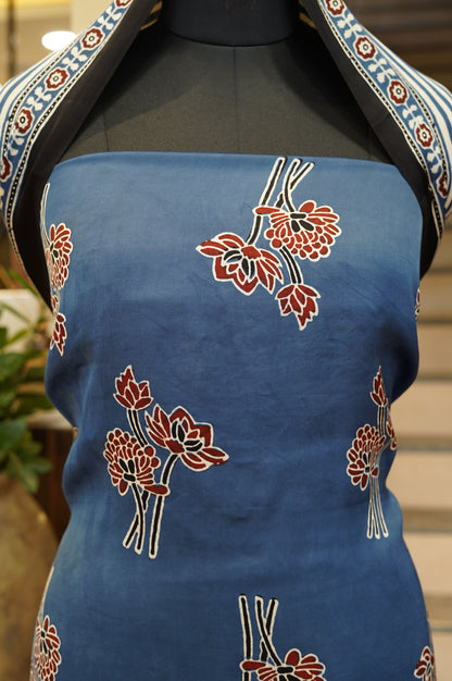 Blue Modal Ajrakh Suit