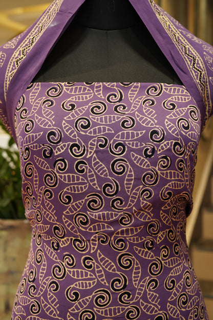 Purple Modal Ajrakh Suit