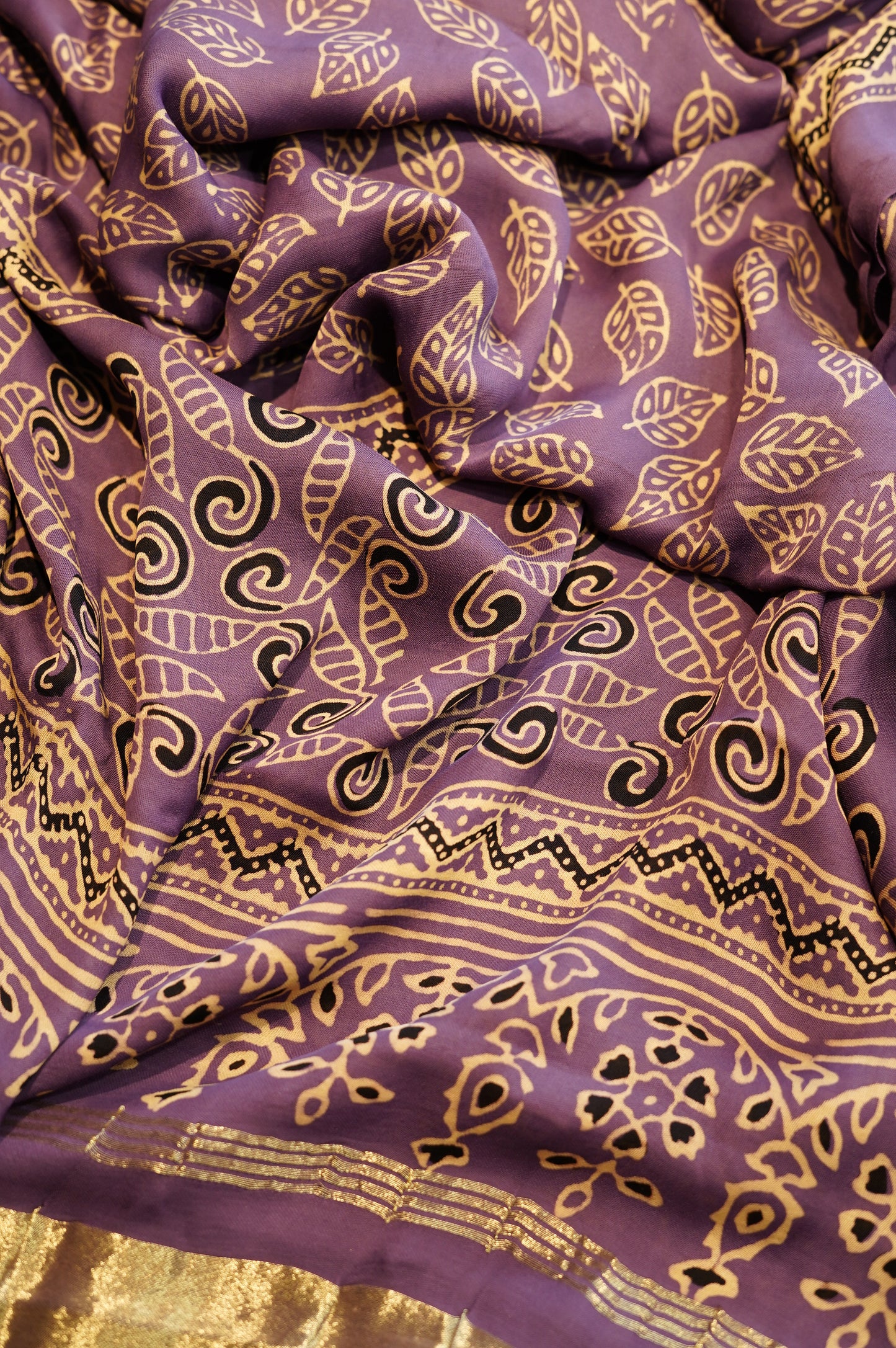 Purple Modal Ajrakh Suit