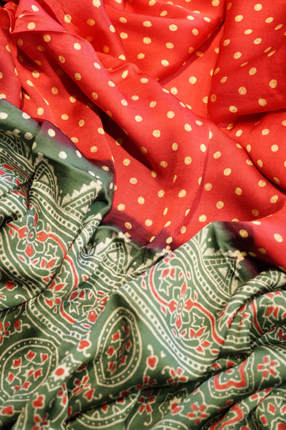 Green Modal Ajrakh Suit