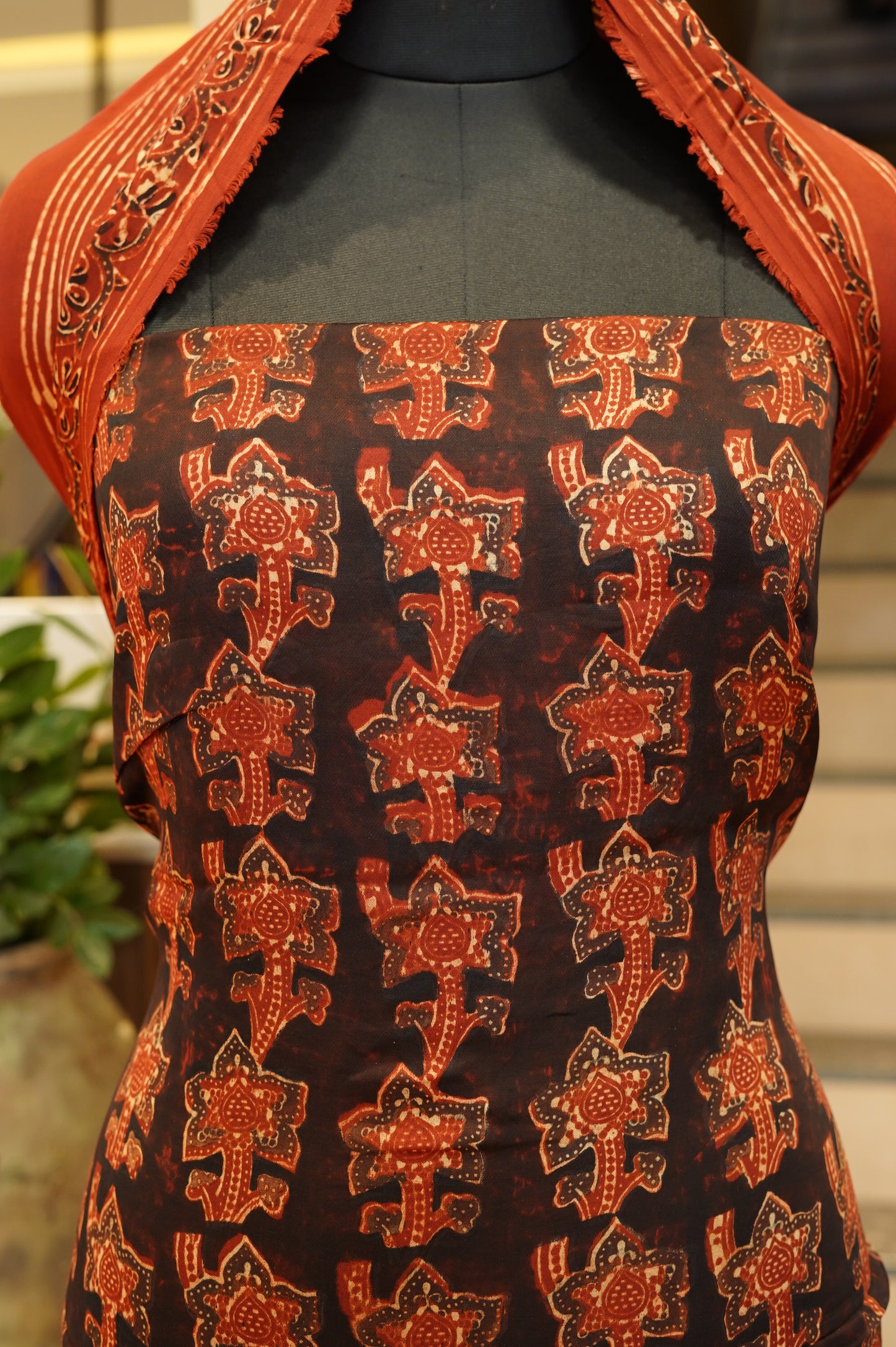 Black Modal Ajrakh Suit