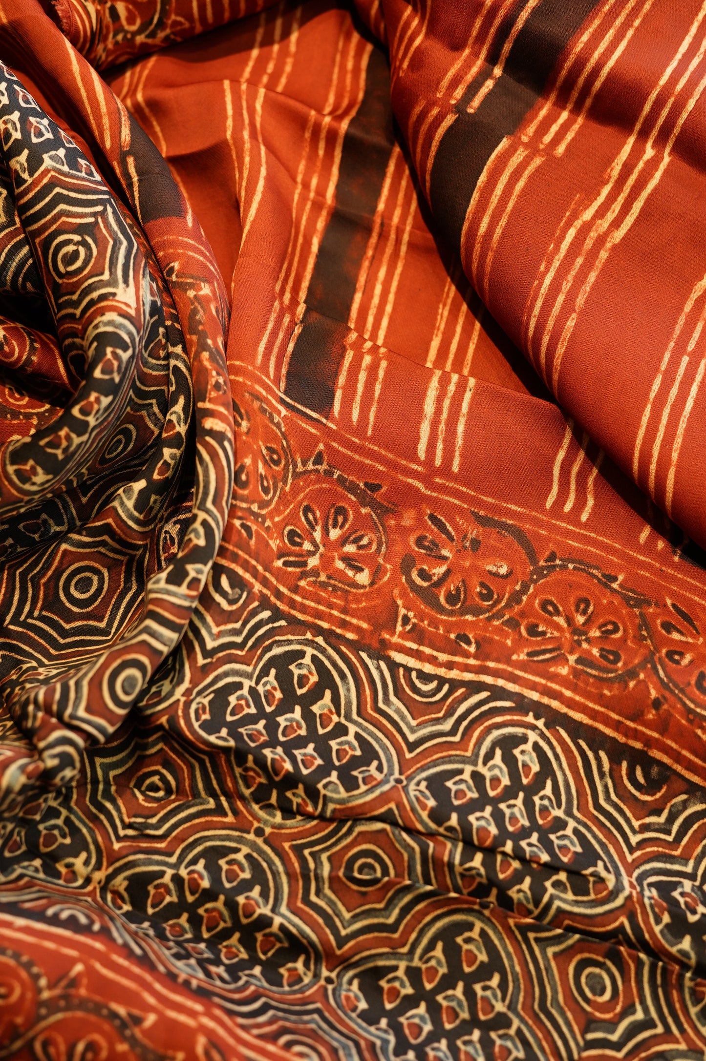 Black Modal Ajrakh Suit