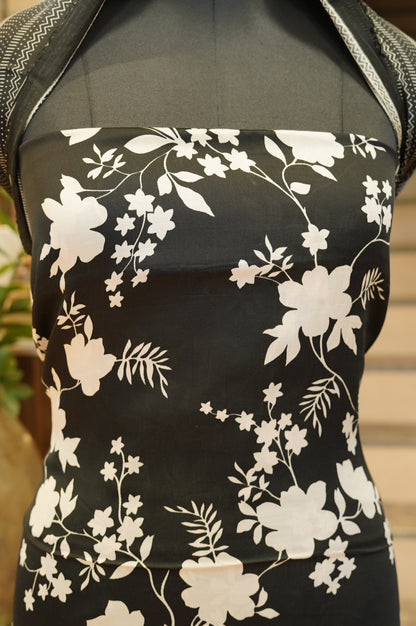 Black Modal Printed Suit