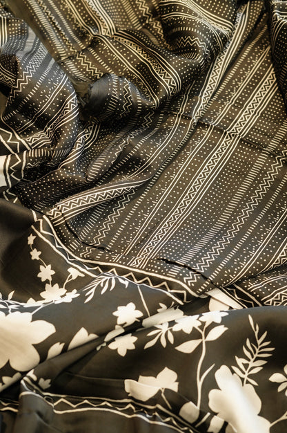 Black Modal Printed Suit